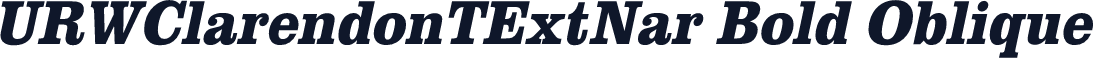 URWClarendonTExtNar Bold Oblique