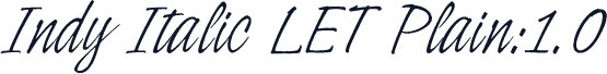Indy Italic LET Plain:1.0