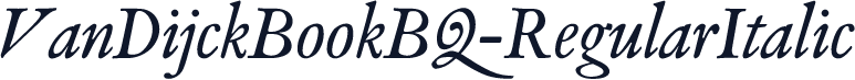 VanDijckBookBQ-RegularItalic