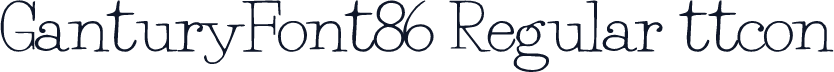 GanturyFont86 Regular ttcon