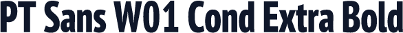 PT Sans W01 Cond Extra Bold