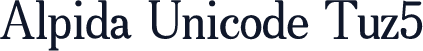 Alpida Unicode Tuz5