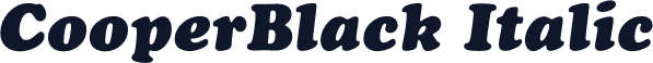 CooperBlack Italic