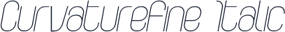 CurvatureFine Italic