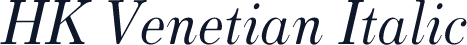 HK Venetian Italic