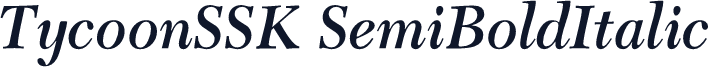 TycoonSSK SemiBoldItalic