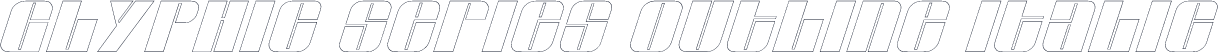 Glyphic Series Outline Italic