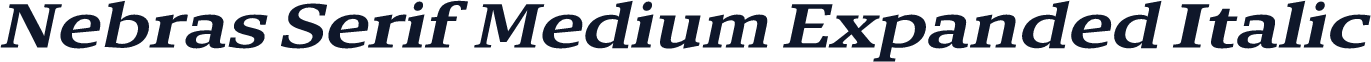 Nebras Serif Medium Expanded Italic