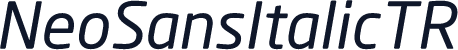 NeoSansItalicTR