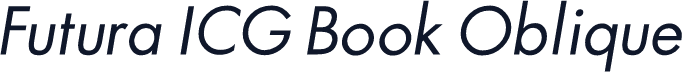 Futura ICG Book Oblique