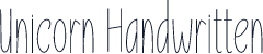 Unicorn Handwritten