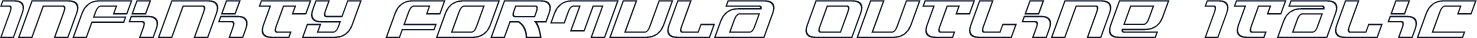 Infinity Formula Outline Italic