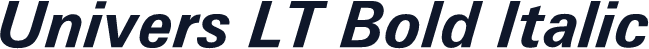 Univers LT Bold Italic
