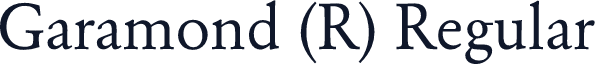 Garamond (R) Regular