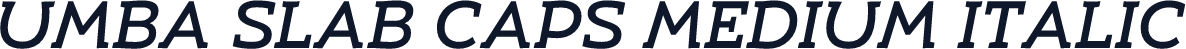 Umba Slab Caps Medium Italic