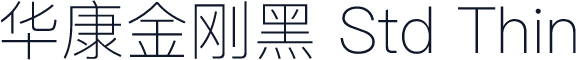 华康金刚黑 Std Thin