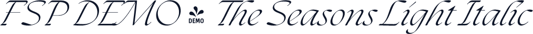 FSP DEMO - The Seasons Light Italic