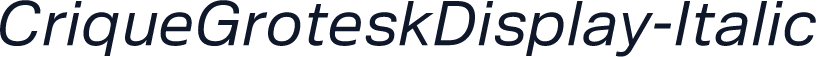 CriqueGroteskDisplay-Italic