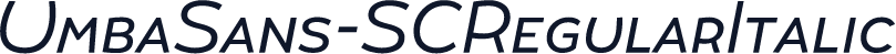 UmbaSans-SCRegularItalic