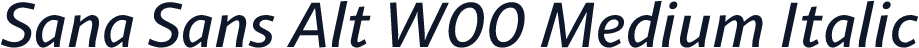 Sana Sans Alt W00 Medium Italic