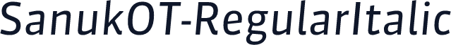 SanukOT-RegularItalic