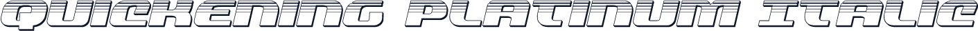 Quickening Platinum Italic