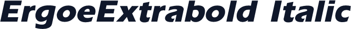 ErgoeExtrabold Italic