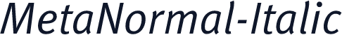 MetaNormal-Italic