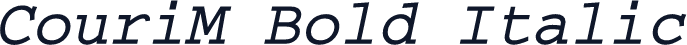 CouriM Bold Italic