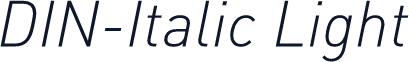 DIN-Italic Light