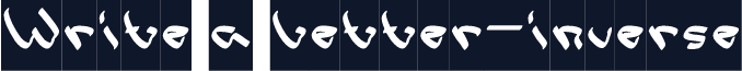 Write a Letter-inverse