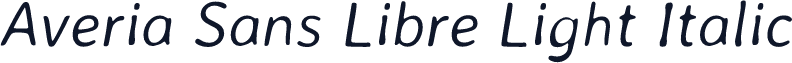 Averia Sans Libre Light Italic