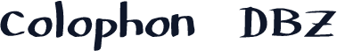 Colophon DBZ