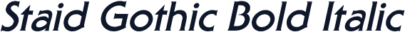 Staid Gothic Bold Italic