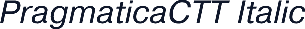 PragmaticaCTT Italic