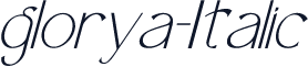 glorya-Italic