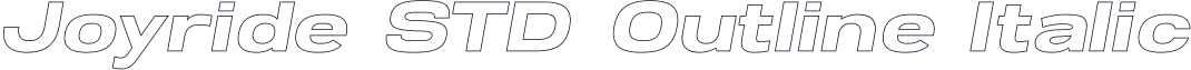 Joyride STD Outline Italic