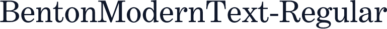 BentonModernText-Regular