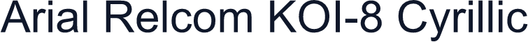 Arial Relcom KOI-8 Cyrillic