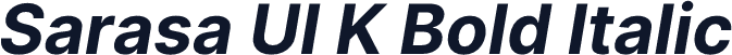 Sarasa UI K Bold Italic