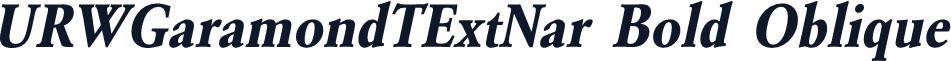 URWGaramondTExtNar Bold Oblique