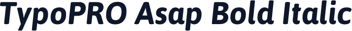 TypoPRO Asap Bold Italic