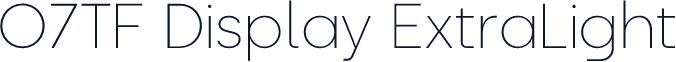 O7TF Display ExtraLight