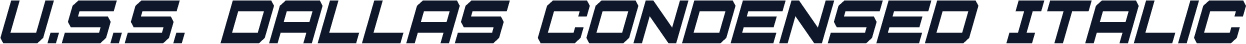 U.S.S. Dallas Condensed Italic