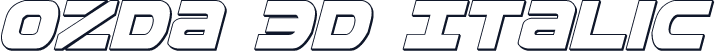 Ozda 3D Italic