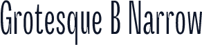 Grotesque B Narrow