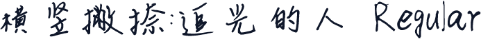 横竖撇捺：追光的人 Regular