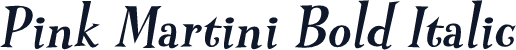 Pink Martini Bold Italic