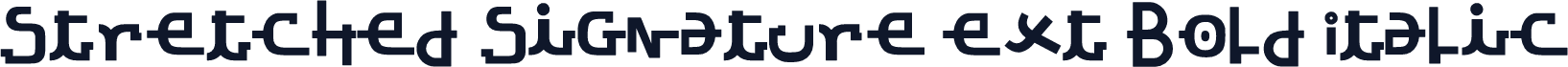 Stretched Signature Ext Bold Italic