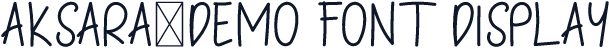 Aksara-DEMO FONT Display